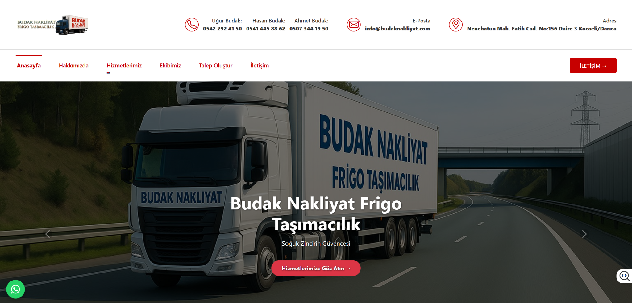 Frogo Nakliyat Şehir içi ve Sehirler arası Taşımacılık BUDAK NAKLİYAT